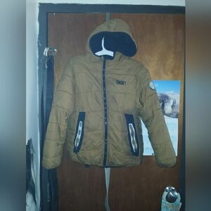 DKNY Womens Winter Jacket Medium Good Condition Small Hole - BUY ONE ITEM,Get 1